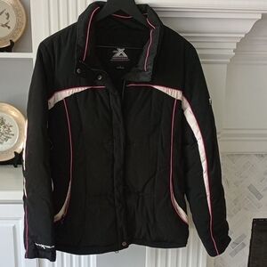 B) ZeroXposur Women's Black Jacket with Pink Accents